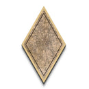 Milan - Italy Diamond Shaped Travel Poster, Custom Diamond Shaped Wall Art, City Map Canvas