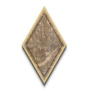 Minneapolis Diamond Shaped Travel Poster, Custom Diamond Shaped Wall Art, City Map Canvas
