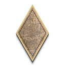Oklahoma City Diamond Shaped Travel Poster, Custom Diamond Shaped Wall Art, City Map Canvas