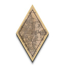 Omaha Diamond Shaped Travel Poster, Custom Diamond Shaped Wall Art, City Map Canvas
