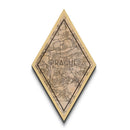 Prague - Czech Republic Diamond Shaped Travel Poster, Custom Diamond Shaped Wall Art, City Map Canvas
