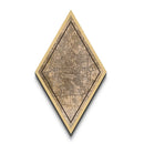 San Antonio Diamond Shaped Travel Poster, Custom Diamond Shaped Wall Art, City Map Canvas