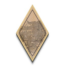 San Francisco Diamond Shaped Travel Poster, Custom Diamond Shaped Wall Art, City Map Canvas