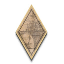 Tulsa Diamond Shaped Travel Poster, Custom Diamond Shaped Wall Art, City Map Canvas