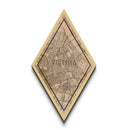 Vienna - Austria Diamond Shaped Travel Poster, Custom Diamond Shaped Wall Art, City Map Canvas