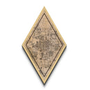 Beijin - China Diamond Shaped Travel Poster, Custom Diamond Shaped Wall Art, City Map Canvas