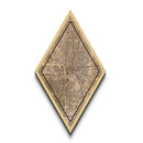 Dallas Diamond Shaped Travel Poster, Custom Diamond Shaped Wall Art, City Map Canvas