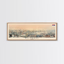 Belgrade Serbia Panoramic Travel Poster, Framed Canvas Print or Metal Wall Art, Travel Art, Home Decor, Panoramic Painting, Midcentury Art