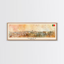 Braga Portugal Travel Art, City Art, Framed Canvas Print or Metal Wall Art, Europe Travel Poster, Panoramic Wall Art, Extra Wide Wall Art