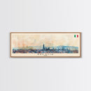 Brescia Italy Travel Print Wall Art, Panoramic City Art, Travel Art, Wall Decor, Vacation Gift, Framed Canvas Print Or Metal Art