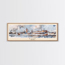 Pori Finland Travel Art, City Art, Framed Canvas Print or Metal Wall Art, Europe Travel Poster, Panoramic Wall Art, Extra Wide Wall Art