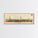 Gelsenkirchen Germany Panoramic Travel Poster, Framed Canvas Print or Metal Wall Art, Travel Art, Home Decor, Panoramic Painting, Midcentury Art