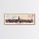 Haarlemmermeer Netherlands Panoramic Travel Poster, Framed Canvas Print or Metal Wall Art, Travel Art, Home Decor, Panoramic Painting, Midcentury Art