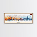 Hanover Germany Panoramic Travel Poster, Framed Canvas Print or Metal Wall Art, Travel Art, Home Decor, Panoramic Painting, Midcentury Art