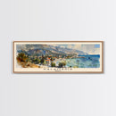 Kalamaria Greece Wall Art, Panoramic Travel Poster, Panoramic Framed Canvas Print, City Wall Art, Wall Hanging Home Decor, Travel Art