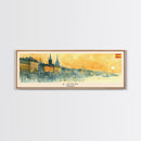 Lund Sweden Travel Print Wall Art, Panoramic City Art, Travel Art, Wall Decor, Vacation Gift, Framed Canvas Print Or Metal Art