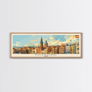 Logrońo Spain Travel Art, City Art, Framed Canvas Print or Metal Wall Art, Europe Travel Poster, Panoramic Wall Art, Extra Wide Wall Art