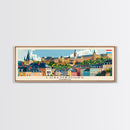 Luxembourg Luxembourg Panoramic Travel Poster, Framed Canvas Print or Metal Wall Art, Travel Art, Home Decor, Panoramic Painting, Midcentury Art