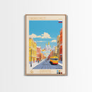 Cherepovets Russia Travel Poster Framed Canvas Print, Midcentury Modern Art, Pop Art Wall Decor, Home Decor, Vacation Gift, Living Room Art