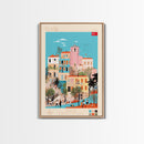Elâzığ Turkey Travel Poster Framed Canvas Print, Midcentury Modern Art, Pop Art Wall Decor, Scenic Wall Art, Living Room Decoration, Office Art