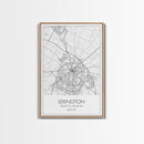 Lexington Street Map, Kentucky Map, City Map Art, Modern Wall Art, Wall Art, Canvas Print, Living Room Art, Travel Print, Pilot Gifts