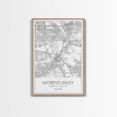 Moreno Valley Street Map, California Map, City Map Art, Modern Art, Wall Art, Canvas Print, Wall Art For Bedroom, Couple Gift, Travel Print