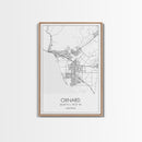 Oxnard Street Map, California Map, City Map Art, Minimalist Art, Wall Art, Canvas Print, Bedroom Print, Anniversary Gift, Travel Wall Print