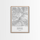 Riverside Street Map, California Map, City Map Art, Minimalist Art, Wall Art, Canvas Print, Office Wall Décor, Gifts For Dad, Travel Print