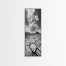 Desert Cracked Earth, Canvas Print, Moody Southwest Wall Art, Joshua Tree Art, Rustic Landscape Art, Extra Wide Art, Above Sofa