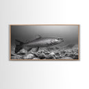 Trout, Fly Fishing Art, Rustic Decor, Coastal Wall Art, Lake Tahoe Art, Fishing Art, Nautical Painting, Framed Canvas Print
