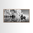 Kayak, Coastal Landscape Art, Nautical Painting, Extra Wide Art, Adventure Art, Seascape Painting, Panoramic Art, Canvas Print