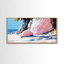 Coastal Landscape Art, Nautical Painting, Beach House Art, Panoramic Art, Seascape Painting, Canvas Print, Minimalist Art, Horizontal Wall Art