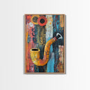 Abstract Pipe Art, graffiti wall art, Moroccan wall art, bold color print, geometric wall art, framed canvas print, modern decor, contemporary art