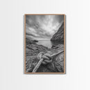 Nautical art, rope knot, coastal decor, moody art, wabi sabi art, rustic photography, living room art, canvas print, panoramic wall art