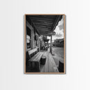 Western town, rustic wall art, farmhouse art, extra wide art, above couch art, cowboy decor, horizontal wall art, framed canvas print