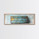 Coastal Fence Art, Framed Canvas Print, Moody Art, Wabi Sabi Art, Black and White Art, Rustic Decor, Extra Wide Art, Farmhouse Art, Nautical Wall Art