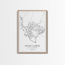 Santa Clarita Street Map, California Map, City Map Print, Minimalist Art, Wall Art, Canvas Print, Bedroom Wall Décor, Unique Travel Gifts
