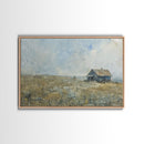 Kitsch Kitchen Farmhouse Decor Framed Canvas Print, Farmhouse Decor, Original Art Of an Old Farmhouse, Western Decor