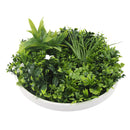 Artificial Green Wall Disc 30in – White Frame – UV Resistant – Commercial Grade