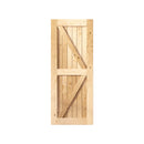 84" Height 5-in-1 Design Unassembled & Unfinished Pine Wood Barn Door - Frame