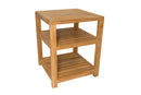Charleston Natural Teak Spa/Bathroom - Under Sink - Storage Bench - 14"