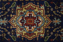 10 feet runner Hand knotted Mustard, Blue and Brown Traditional wool area rug