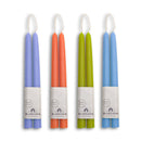 Summer Beeswax Taper Candle Bundle - Apricot, Pistachio, Lilac & Sky Blue