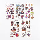 Cartoon Pirate Tattoos for Kids – 10 Waterproof Tattoo Sheets