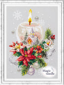 Christmas Candle Counted Cross Stitch Kit by Magic Needle 540-231