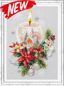 Christmas Candle Counted Cross Stitch Kit by Magic Needle 540-231
