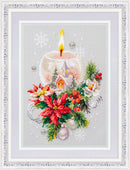 Christmas Candle Counted Cross Stitch Kit by Magic Needle 540-231