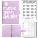 100 Envelope Challenge Binder – Budget Organizer for Cash Saving
