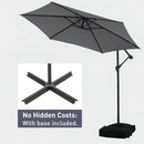 Ainfox 10ft Patio Umbrellas Offset Outdoor Umbrella Cantilever Hanging Umbrellas