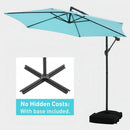Ainfox 10ft Patio Umbrellas Offset Outdoor Umbrella Cantilever Hanging Umbrellas